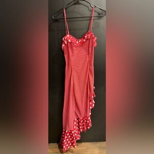 Sugar Thrillz Red Polka Dot Dress S NWT